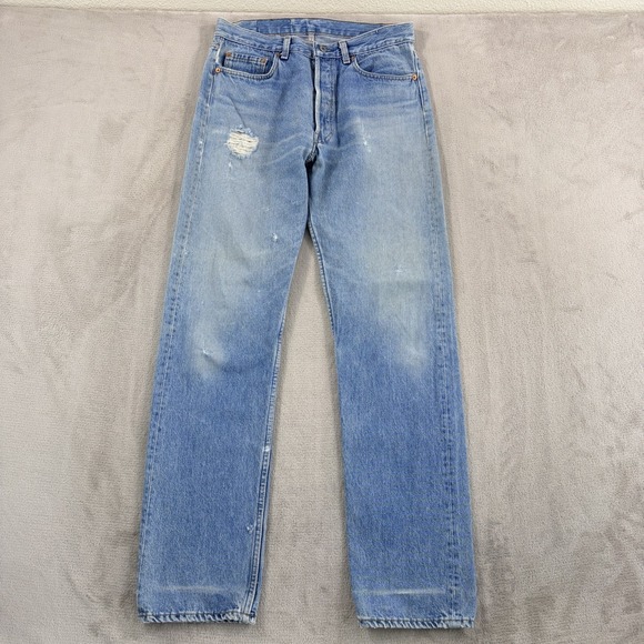 Levi's Other - Vintage Levis 501 Jeans Men 31x33 (Tag 33x34) Blue Denim Button Fly Made in USA